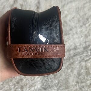 New - Lanvin Black and Brown Toiletry Bag